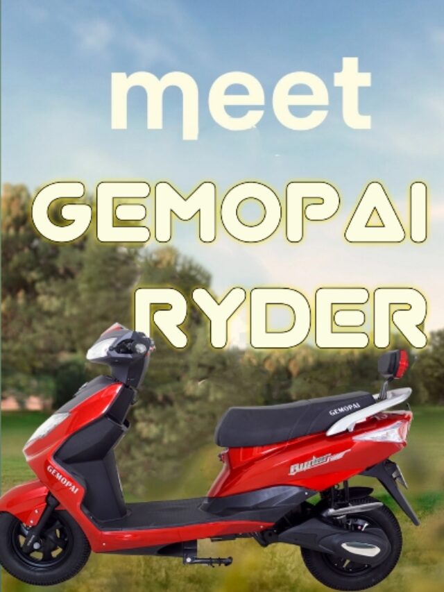 Gemopai Ryder Electric Scooter Launched in india